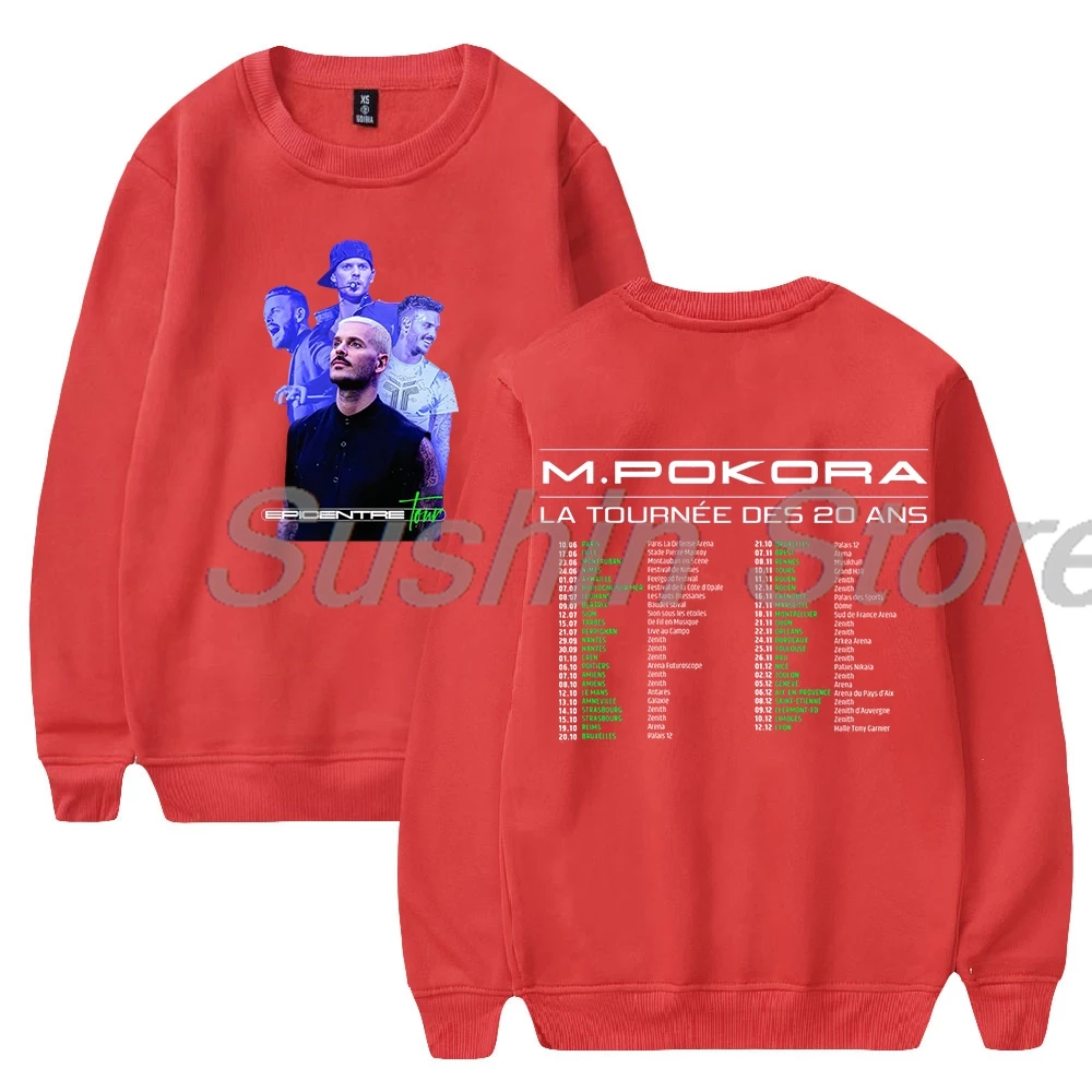 Sweat-shirt ras du cou à manches longues pour hommes et femmes, streetwear, vêtements à la mode, Matt Pokora, Epicentre Tour, Merch, 2024