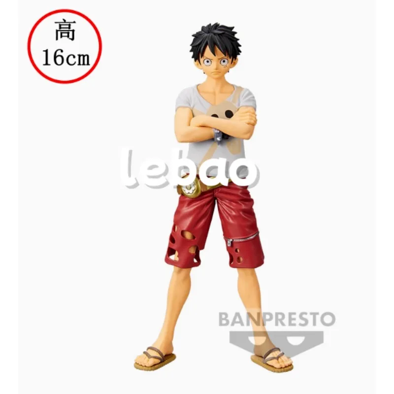 Em estoque uma peça dxf the grandline masculino filme vermelho luffy animação modelo figura de ação brinquedo coleção presente