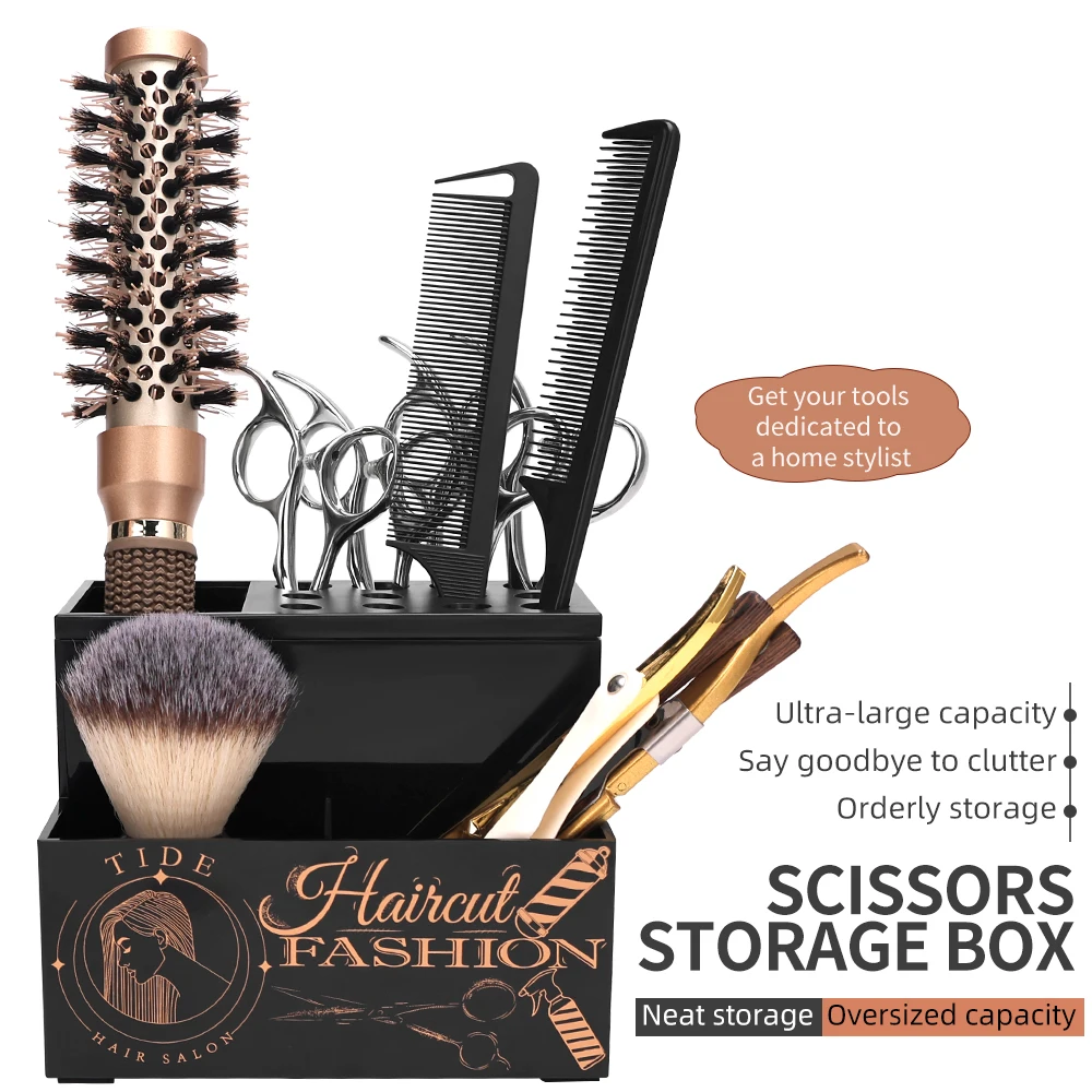 

Barbershop Scissor storage Hairdressing Tools Storage Box Hair Scissors Combs Clips Holder Large Capacity Rack Organizer Tools