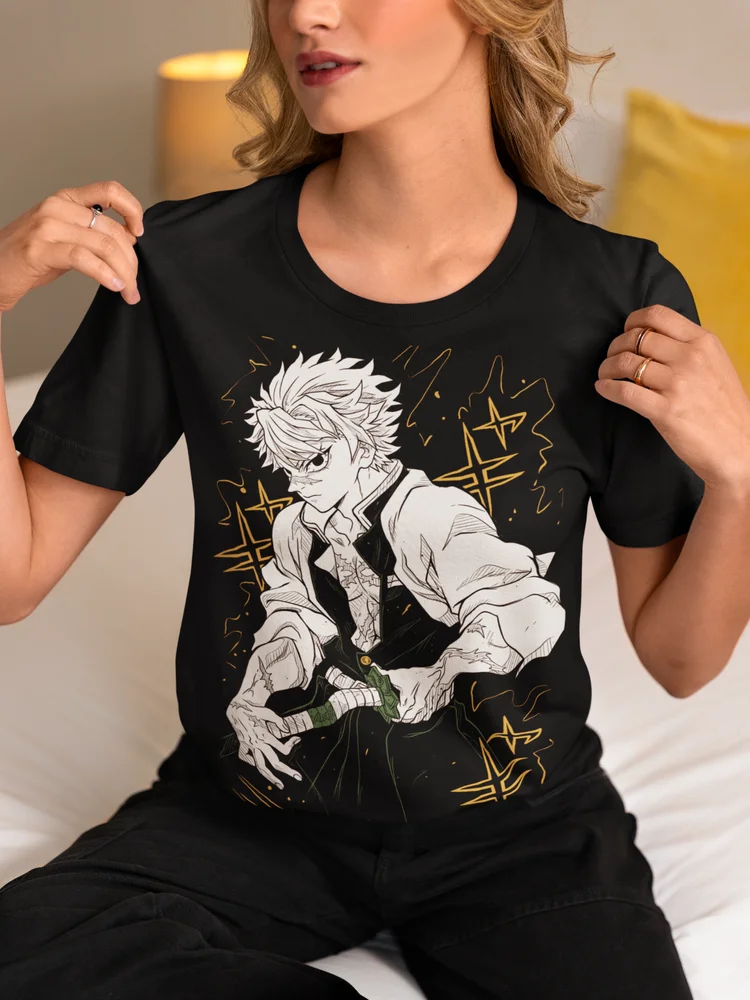 Sanemi Shinazugawa T-shirt wind hashira Demon Slayer Horror anime Gift shirt