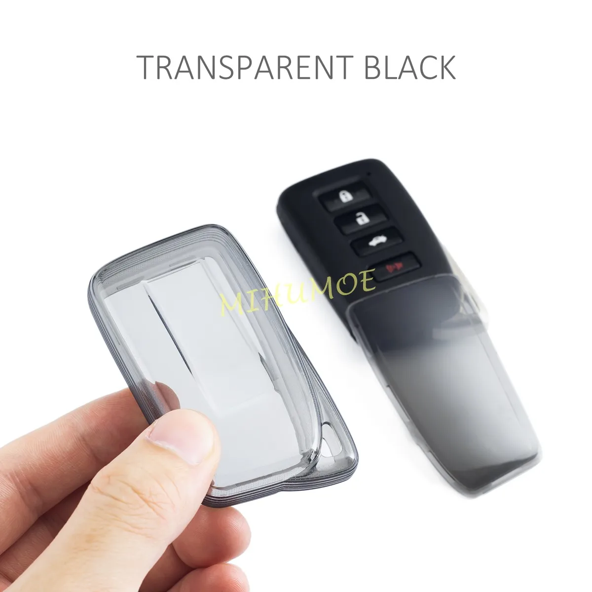 For 2013-2023 Lexus RX 350 450h IS ES NX GS LX RC 200 250 300 Black Transparent Car Key Fob Case Keychain Cover Accessories