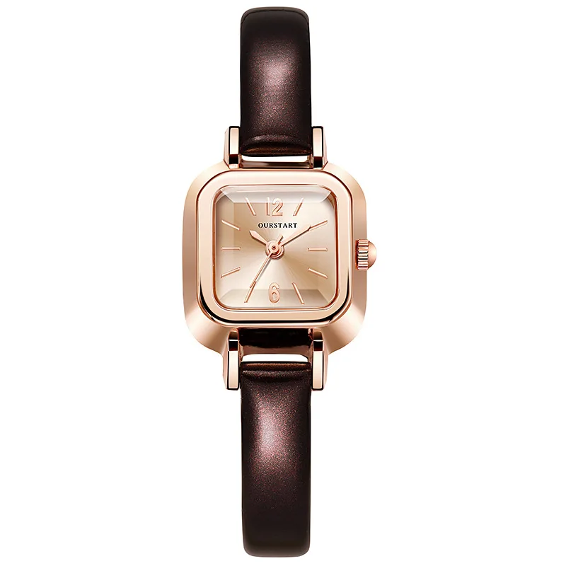 2024 New Fashion Women Luxury Watches Ladies Wrist Watches Women Gold Leather Square Quartz Watch For Gifts Relogio Feminino Hot