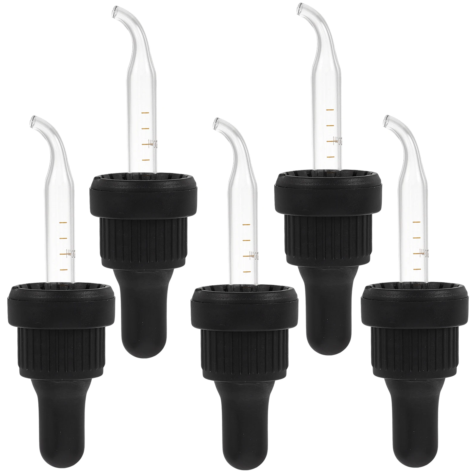 

5pcs Dropper Cap with Pointed Tip for Essential Oil Bottles Perfume Herbal Extracts Plastic Makeup Tool closure top liquid