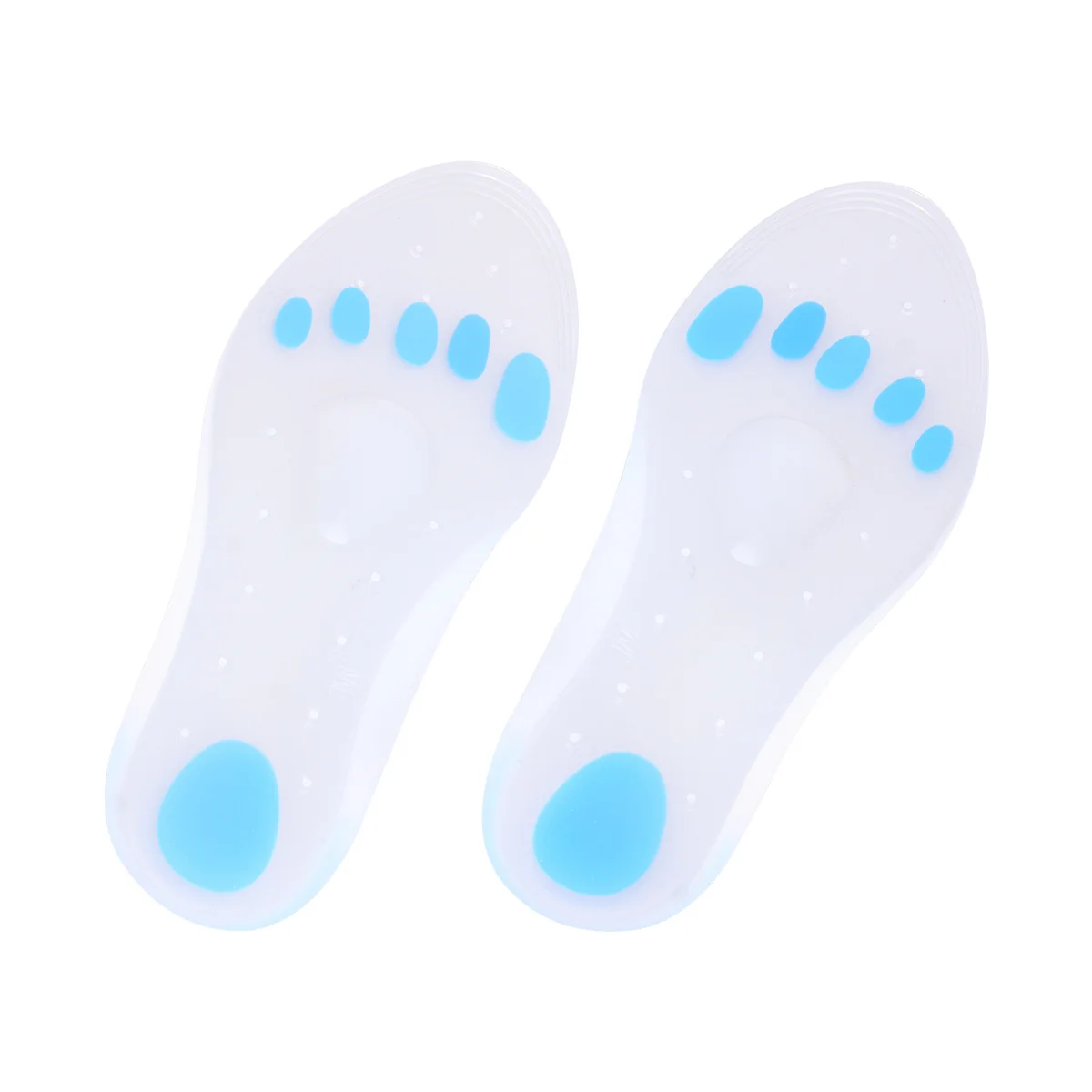 

1Pair Comfortable Massage Insoles Silicone Shockproof Sports Foot Pads Size 39-40 Support Insoles for Foot Care