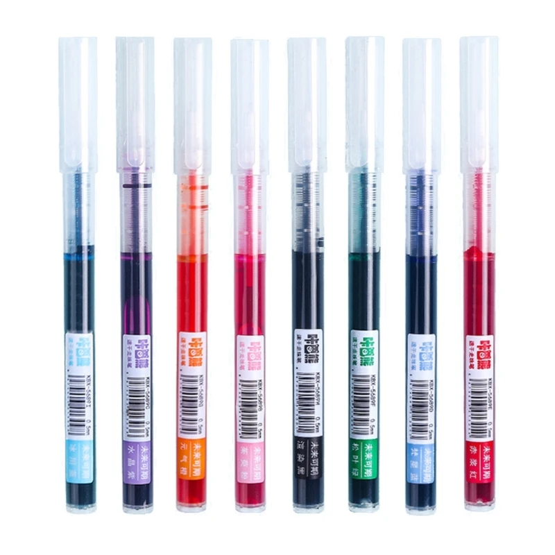 Rollerball Pen Ink Straight Liquid Gels Pen Liquid Roller Pen 0.5mm Liquid Ink Ballpoint Gel Quick-Dry Pen for Writing