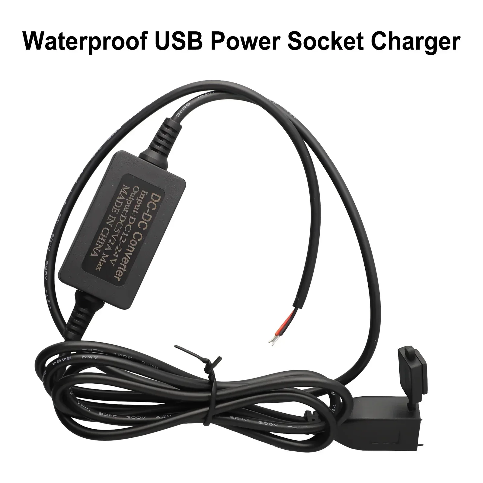 Motorcycle USB Charger Waterproof Quick Charger Autocycle USB Socket 12V-24V Charger Power Supply Socket Handlebar Charger Adap