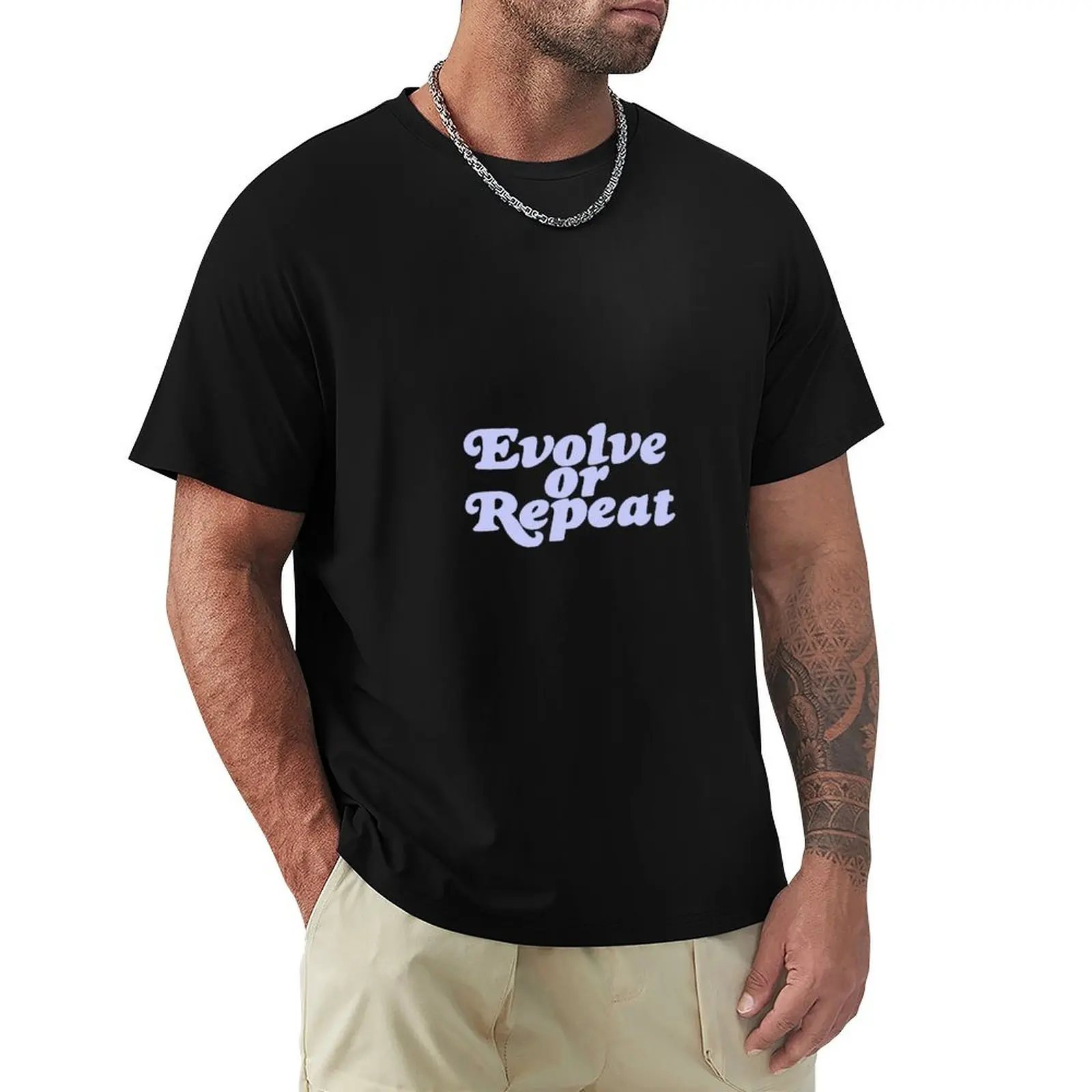 Évolue ou Répétez - T-shirt violet grande taille à manches courtes pour l'entraînement
