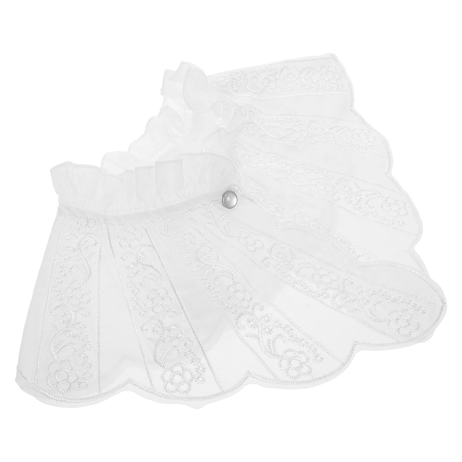 

Embroidered Fake Collar Clothing Accessory Trim Neckline Detachable Polyester Embroidery Lace