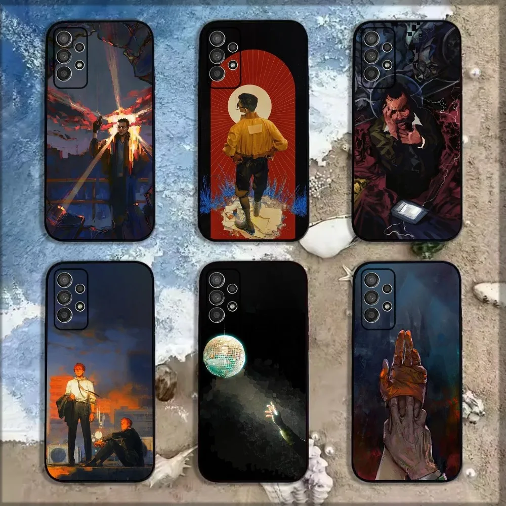 

Game Disco E-Elysium Phone Case For Samsung Galaxy A13,A21s,A22,A31,A32,A52,A53,A71,A80,A91 Soft Black Shell