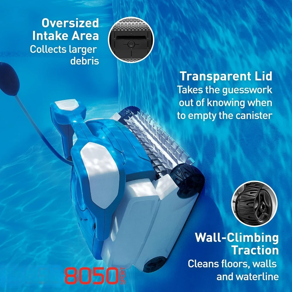 8050 Sport Roboter Pool reiniger, automatischer Staubsauger für Inground Pools bis zu 40 Fuß, Wand kletter Vac w