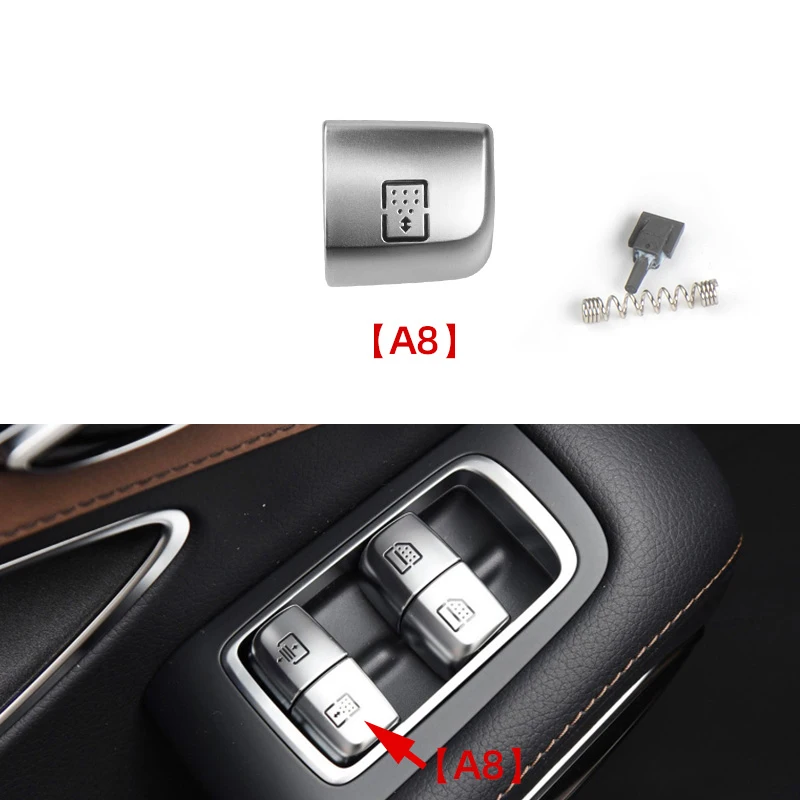 Reemplazo de tapa de cubierta de botón de interruptor de elevador de ventana Interior de coche para Mercedes Benz S E Class W222 W213 S320 S400 S450 S500 AMG