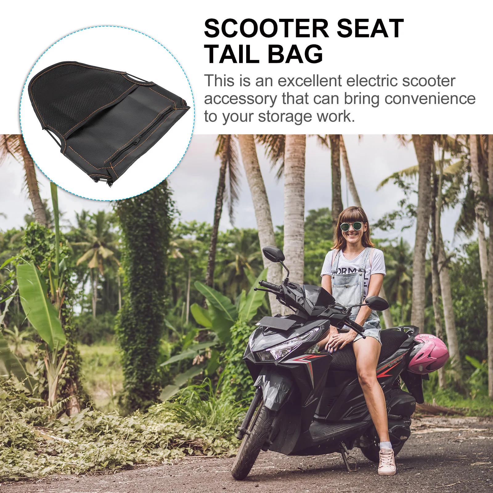 

1 шт., сумка для хранения сиденья скутера, прочный чехол для седла из полиуретана и полиэстера, простая установка, аксессуары для электрического скутера