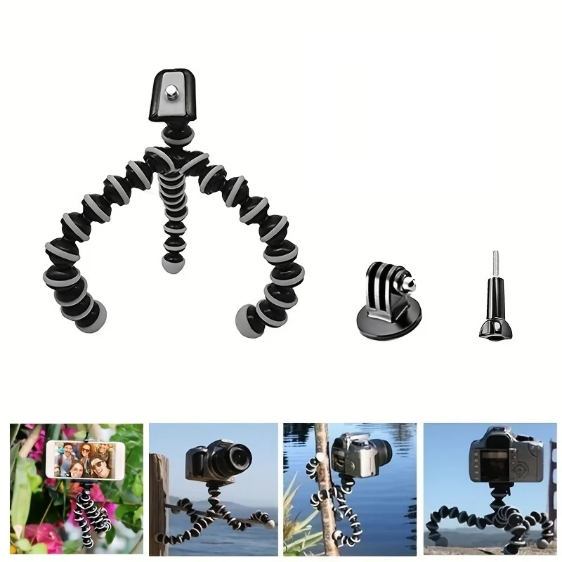 Flexible Octopus Tripod Stand for Smartphone and Camera Adjustable Mobile Holder Material Compatible with Gopro 9 8 7 6 5 4