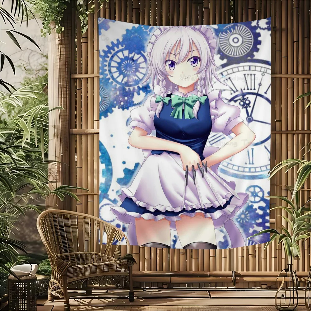 Touhou Project Izayoi Sakuya Chart Tapestry for Living Room Home Dorm Decor Art Home Decor