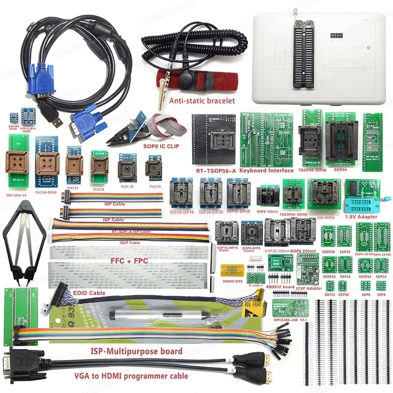 Wholesale RT809H EMMC USB Universal programmer + 51 socket adapter TSOP48 Socket BGA burning seat