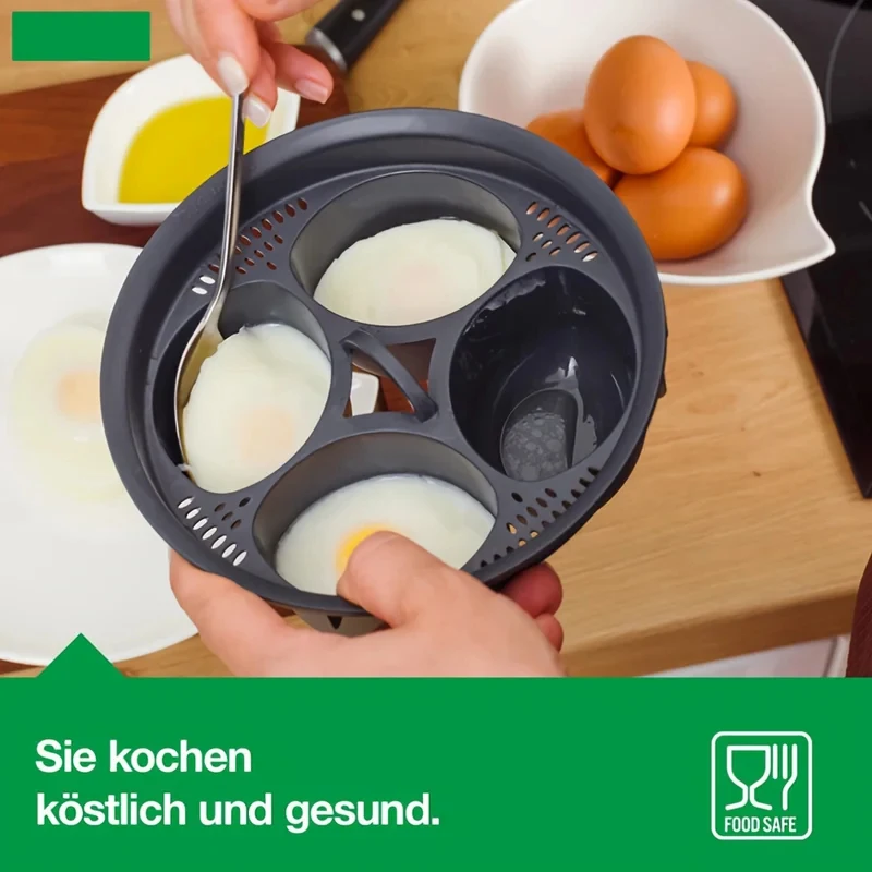 Kitchen Gadget Four Compartment Egg Steamer Household Poached Egg Cooker Bowl Easy Breakfast Maker