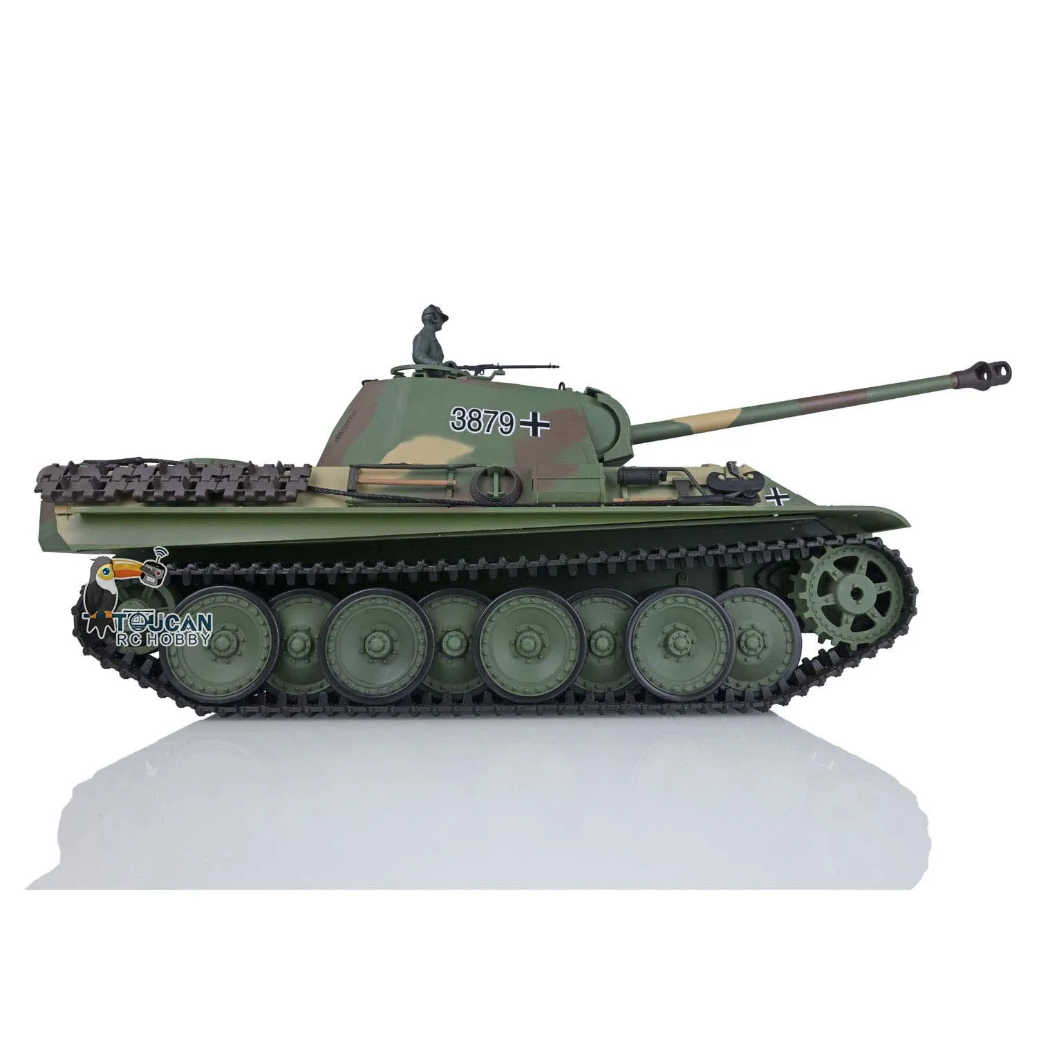 Zabawki dla dzieci Heng Long Model czołgu RC w skali 1/16 3879 7.0 Plastikowy niemiecki czołg Panther G RTR 360 °   Wirnik TH17486-SMT5