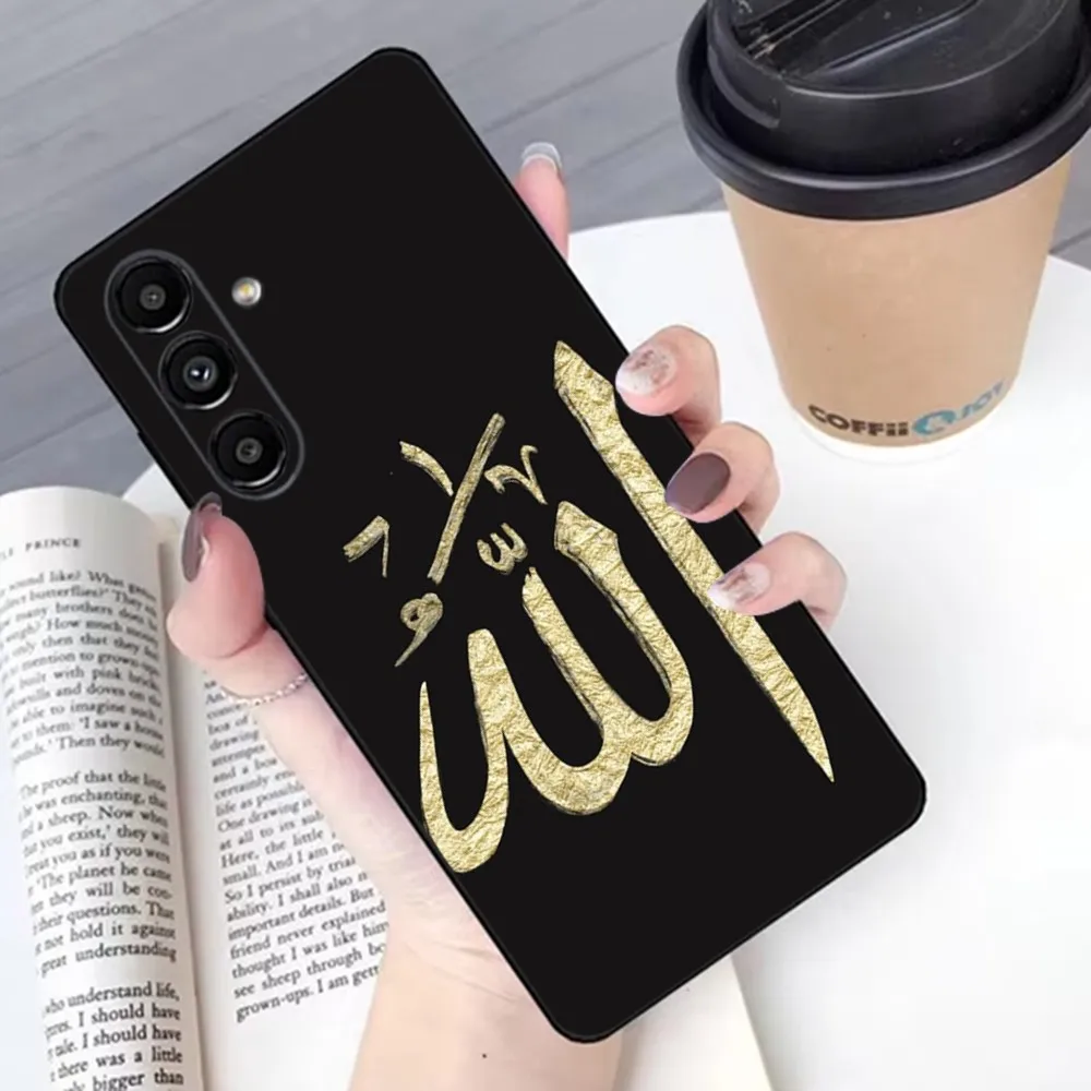 Чехол для телефона Only Allah для Samsung S24,23,22,30,21,10,9,Ultra,Plus,Lite,FE,мягкий силиконовый черный чехол