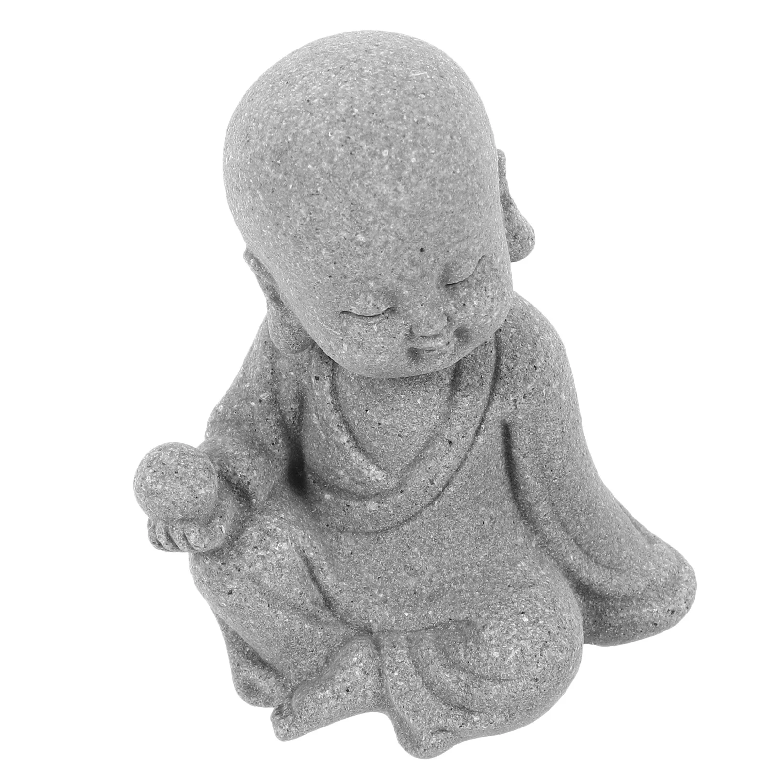 

Small Buddha Statue Aquarium Decor Fish Tank Mini Monk Figure Underwater Scene Spiritual Enlightenment Desktop Home Garden Art