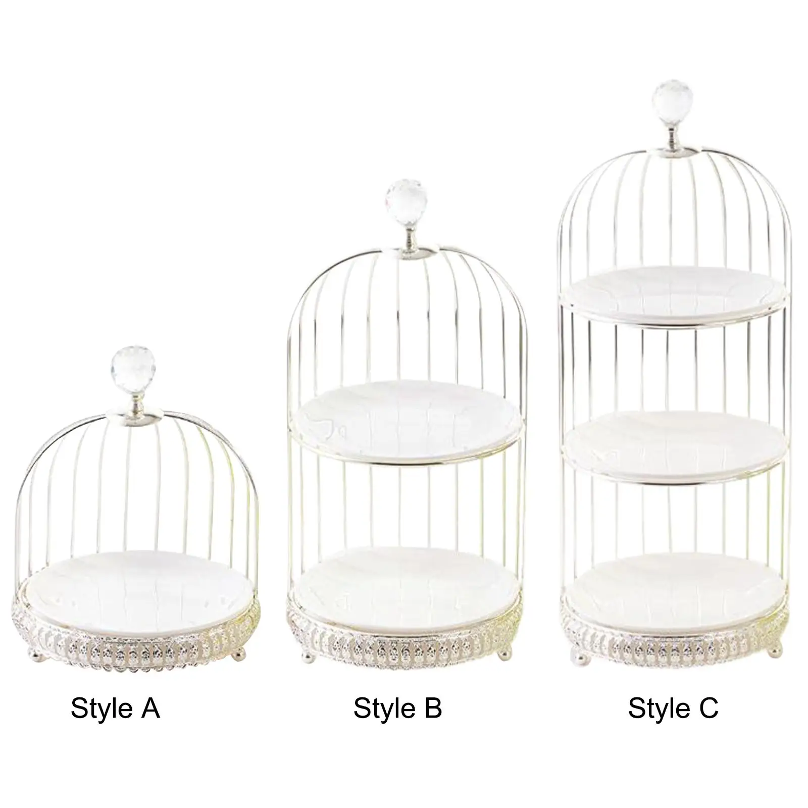 Bird Cage Rack Cake Stand Cake Holder Portable Ornament Food Rack Serving Tray