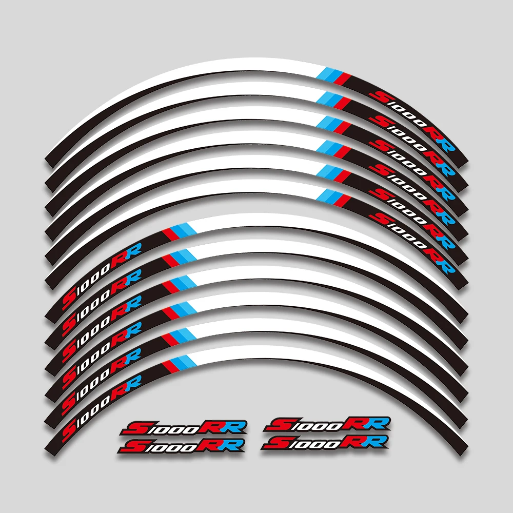 

Motorcycle Accessories Wheels Hub Stickers Rim Tire Reflective Stripe Decorative Decals Set For BMW S1000RR S 1000RR S 1000 RR