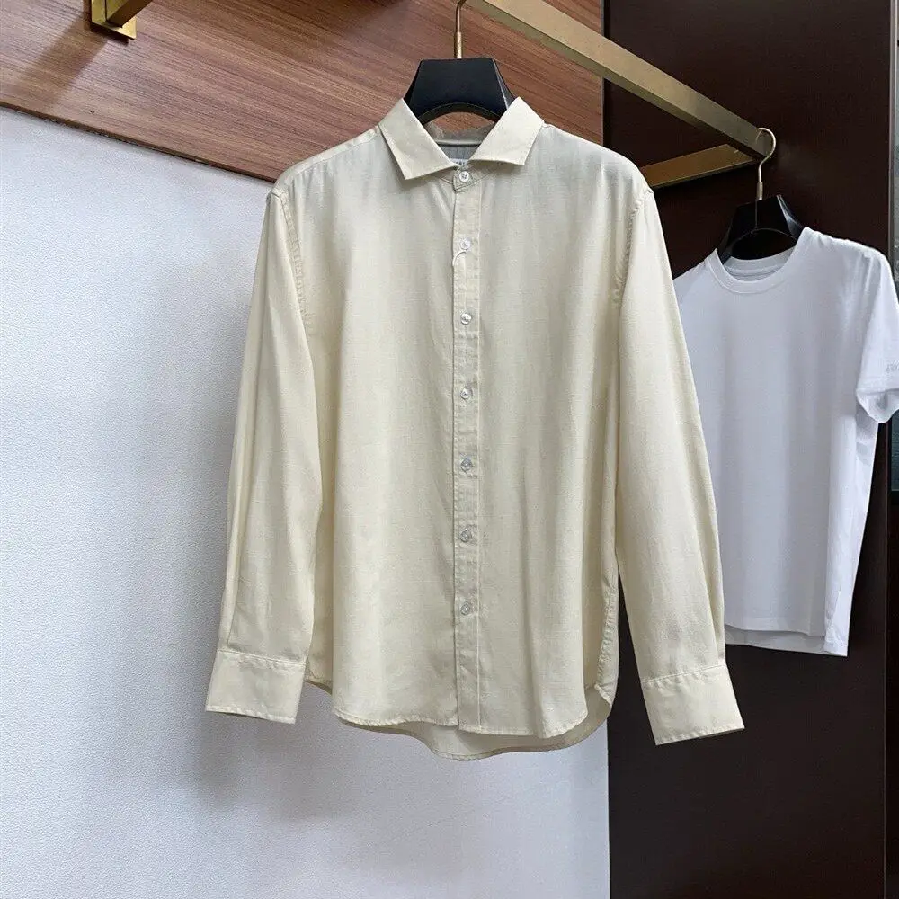 Italian BC old money style 26 summer simple business elegant casual linen shirt