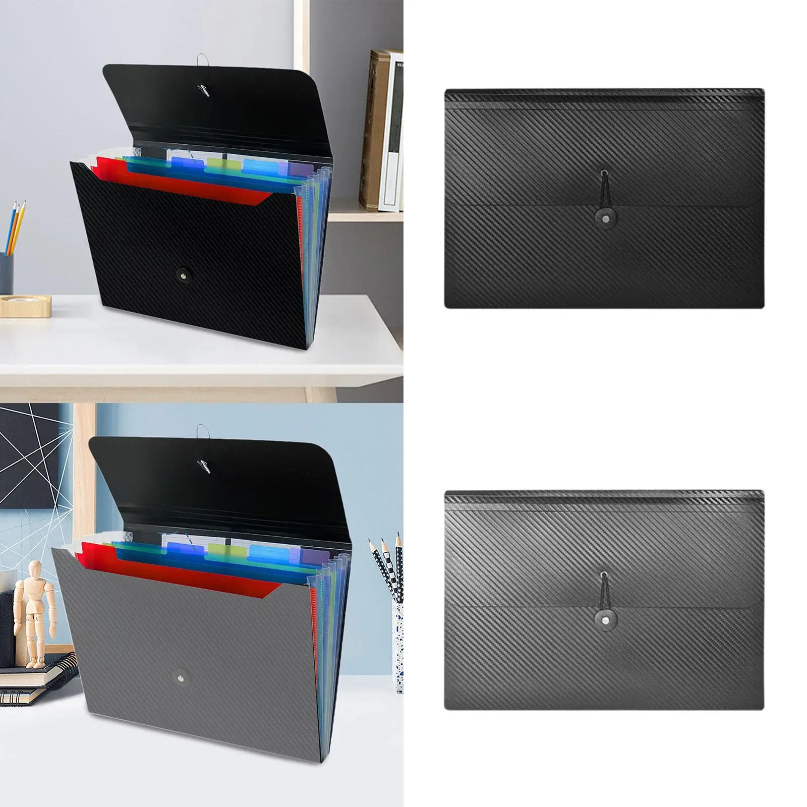 Expanding File Folder with 7 Pockets Portable Easy to Carry Waterproof Filing Folder for Receipt Coupon Ticket School Business