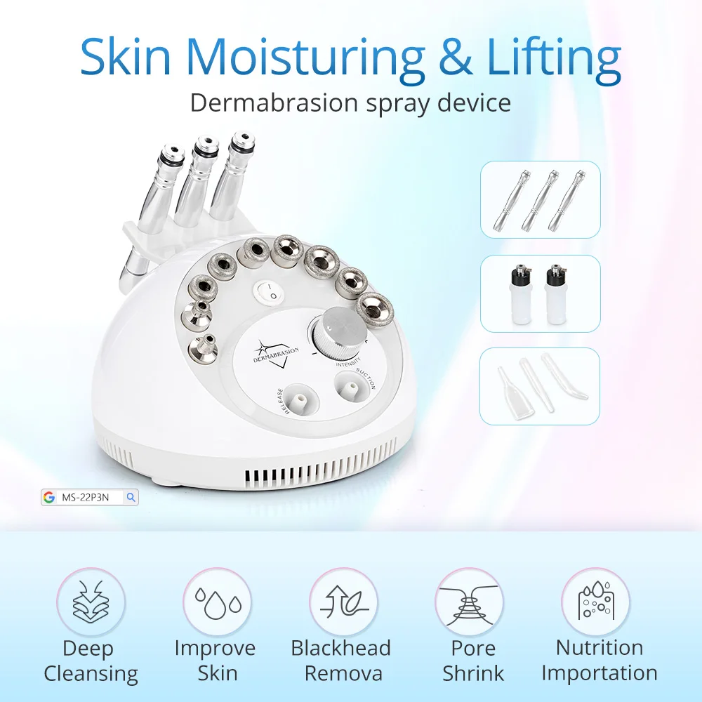 Diamond Microdermabrasion Machine Vacuum Suction Water Spray Facial Moisten Exfoliate Face Peeling Dermabrasion Machine