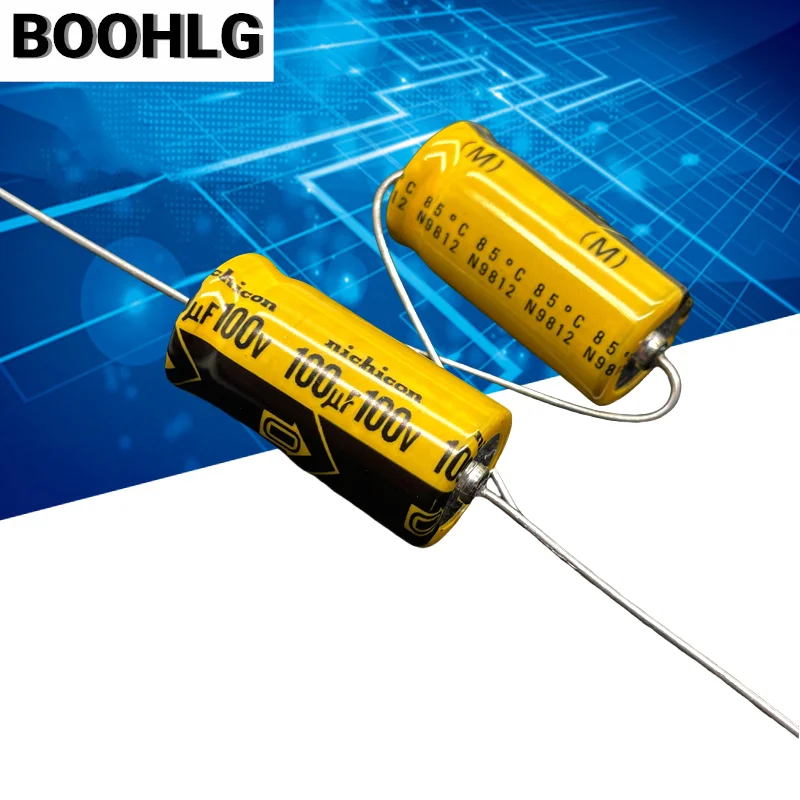 

5PCS 100uf 100v 100v100uf 13X26MM Axial Audio Electrolytic Capacitor