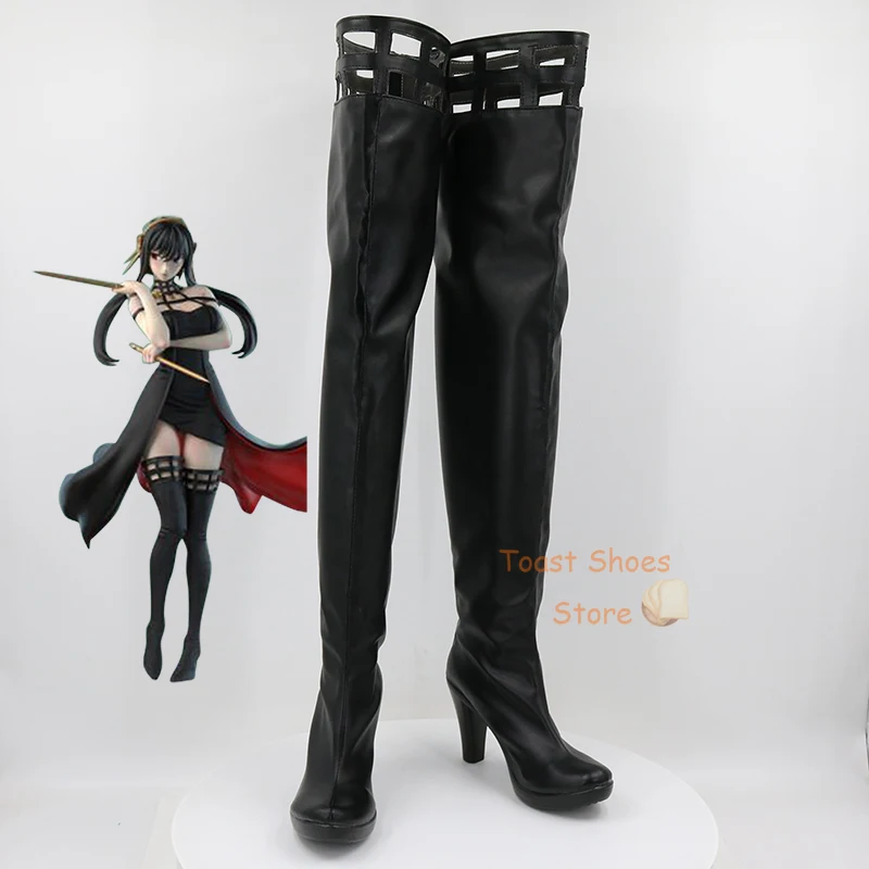 Jeu de cosplay de bande dessinée d'anime pour la fête d'Halloween, accessoire de costume, espion de famille, chaussures de Briar de Yor