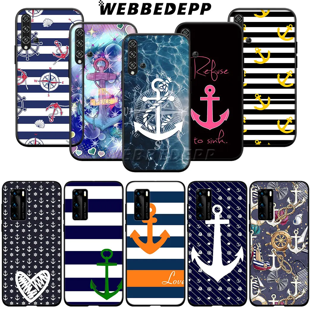 Anchor Sailor Love Soft Silicone Case for Xiaomi Mi Poco F1 F2 F3 M2 M3 M4 M5 C3 X2 X3 X4 GT NFC Pro