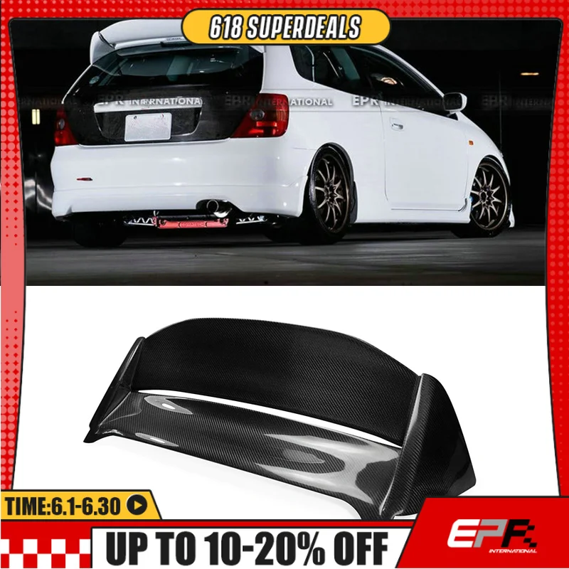For Honda Civic EP3 02-05 Hatchback Mugen Style Carbon Fiber