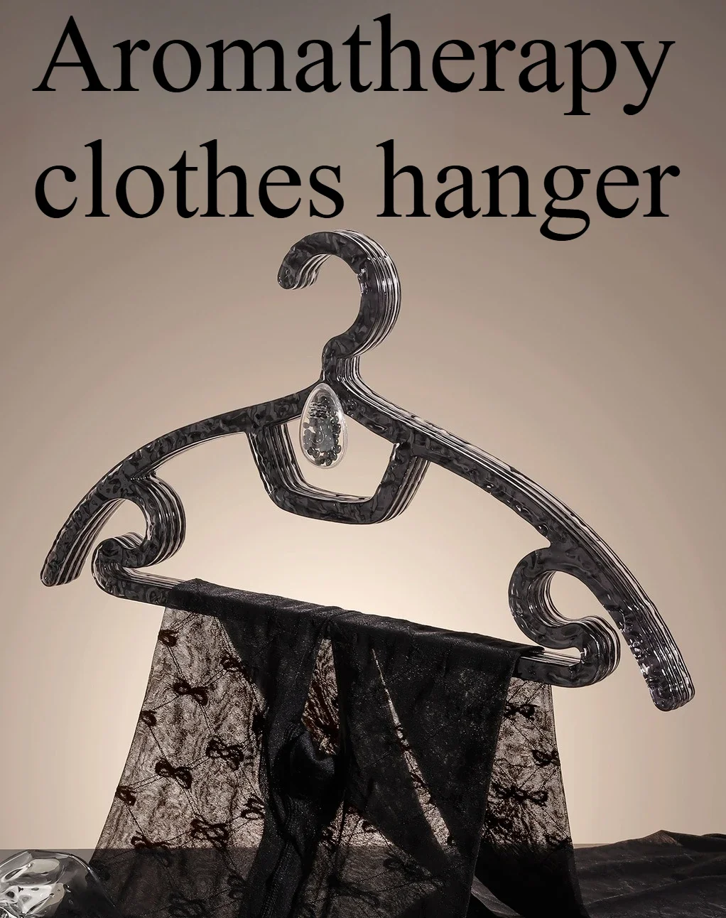 

2PC Aromatherapy Clothes Hanger Traceless Home Light Luxury Plus Thick Water Ripple Clothes Hanger Support