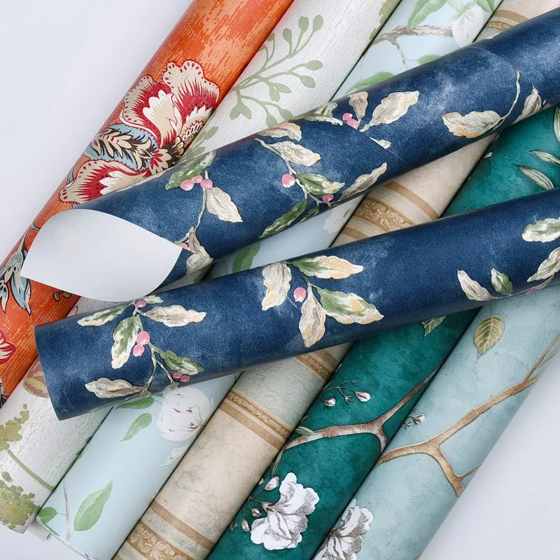 

Самоклеящиеся тканевые обои в американском стиле ретро, 3D стерео пасторальные обои для гостиной, общежития, ТВ-фона