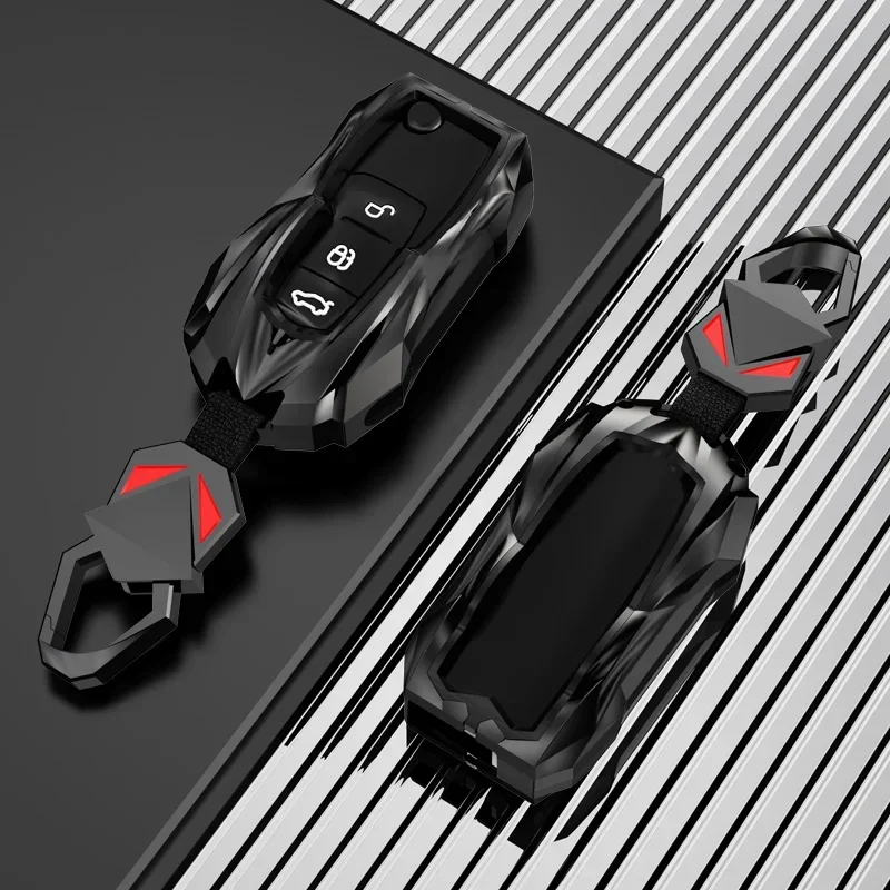 

For Ford Focus 2 MK2 Fiesta Mondeo Galaxy Falcon Territory Ecosport Car New Folding Key Cover Bag Shell Case Keychain Protector