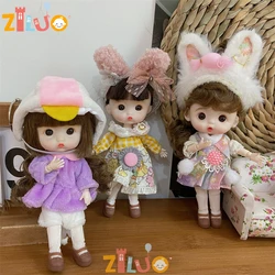 1/12 Bjd Doll Ob11 12cm Mini Dolls Princess Dress Up Cute Doll 20 Movable Joints Dolls for Girls Kids Munecas Toys Gifts Bjd Toy