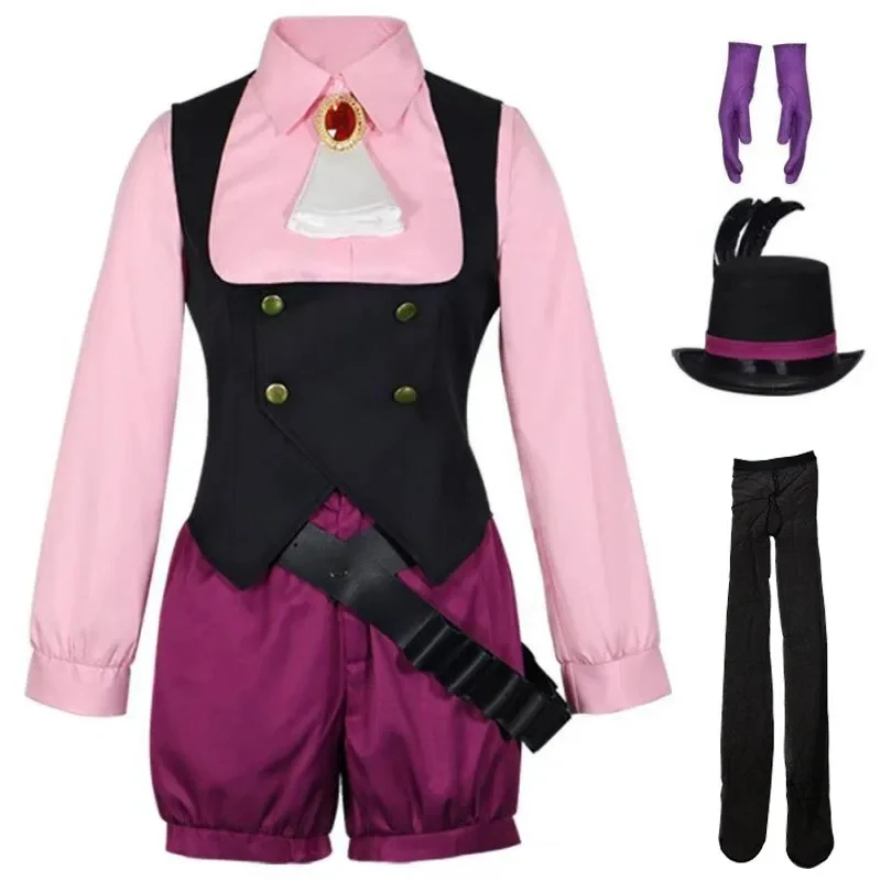 

Anime Okumura Haru Cosplay Costume And Wigs Comic-con Phantoms Thieves of Hearts NOIR Uniforms Hats Mask Halloween Stage O gf;.9