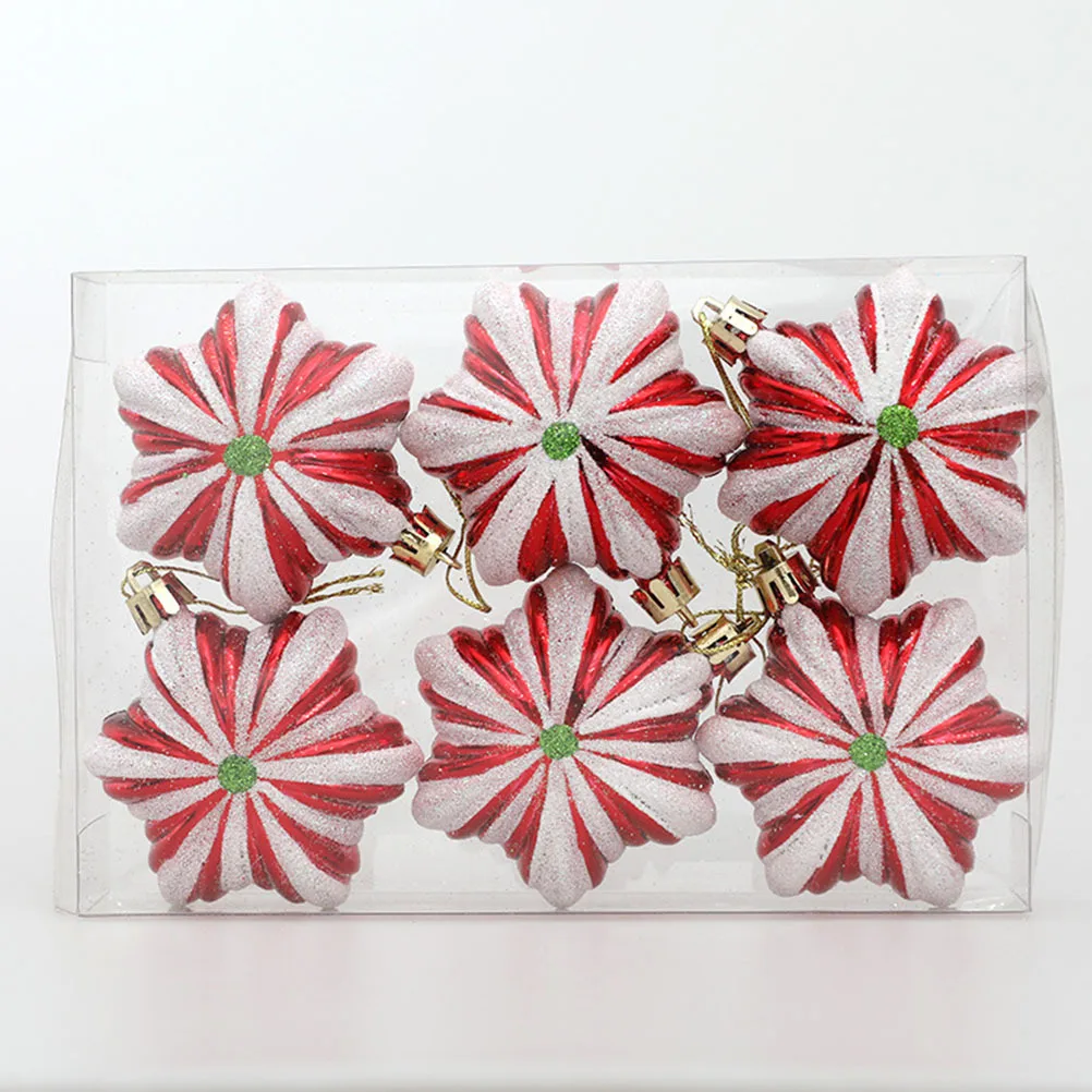 

6Pcs Xmas Tree Balls Ornament Traditional Christmas Decor Hanging Decors for Home Hotel Mall Reusable Festive Accessories