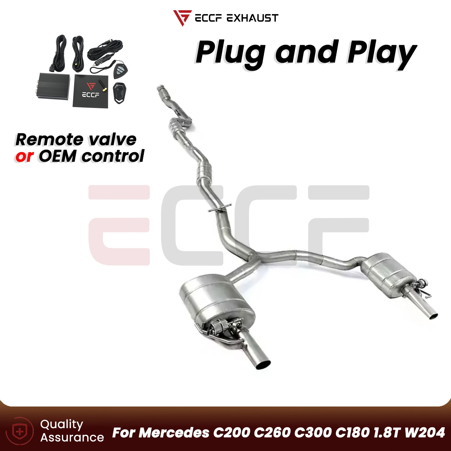 

ECCF Stainless steel Catback Exhaust system FOR Mercedes C200 C260 C300 C180 1.8T W204 Performance Upgrade Plug and Play