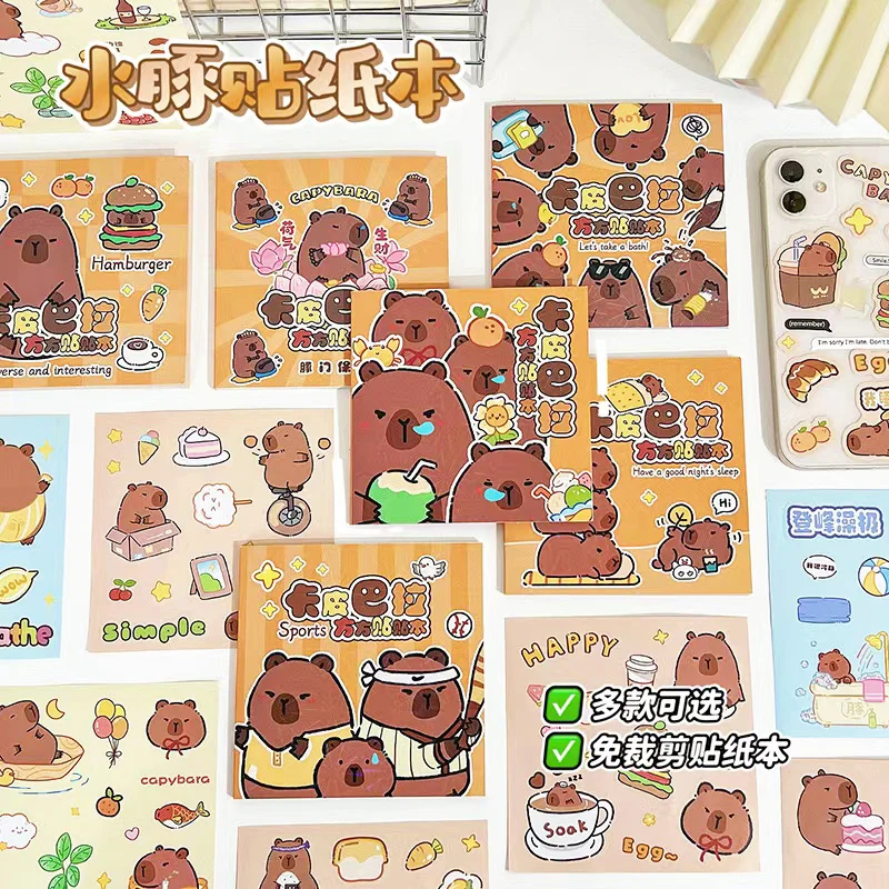 Kawaii stationery cute Capybara stickers School supplies Diary Decoration scrapbooking supplies journal pack sticker