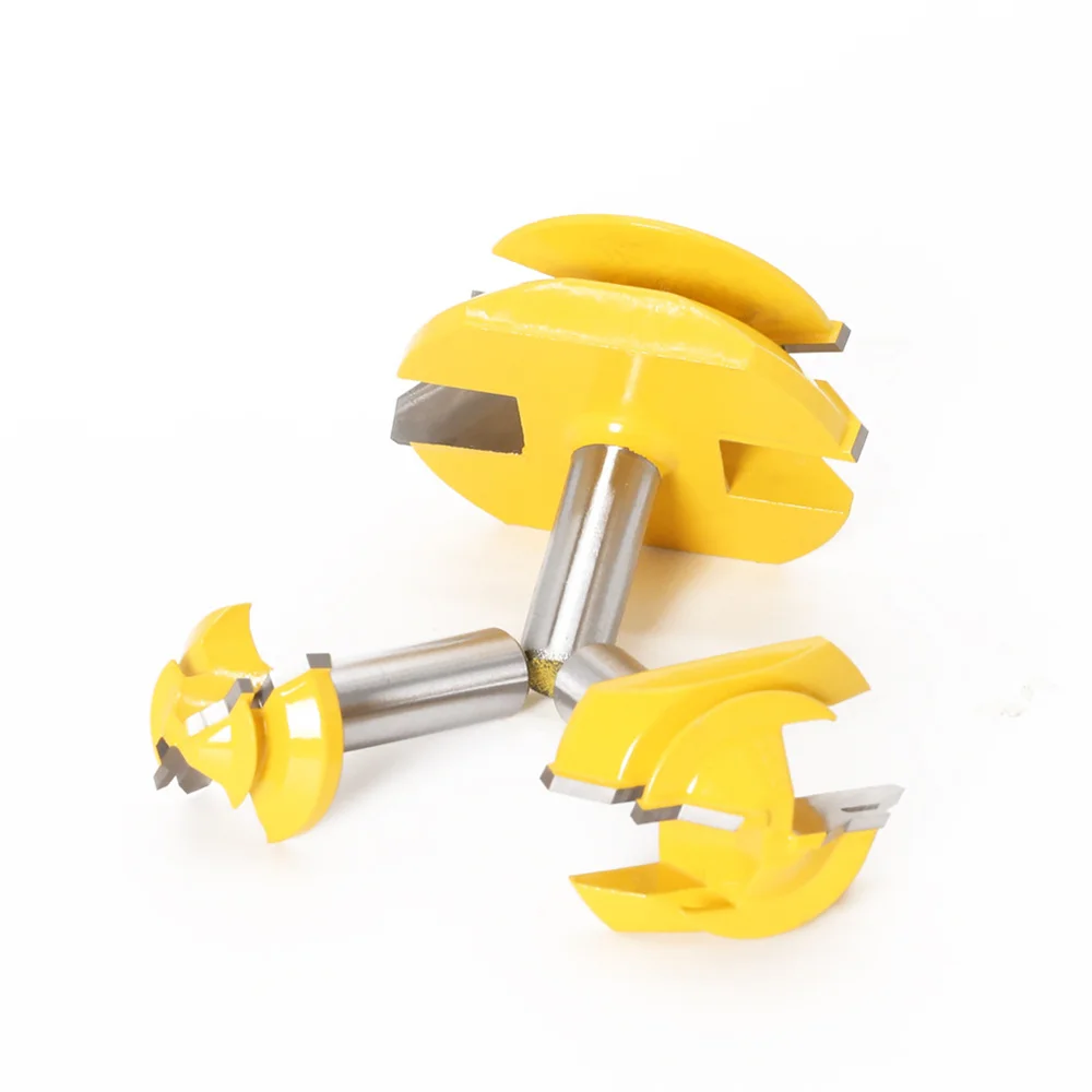 3 قطعة 45 درجة قفل ميتري راوتر بت مجموعة 1/4 "1/2" 6 مللي متر 8 مللي متر 12 مللي متر عرقوب شفرات كربيد التنغستن ل الخشب الشق Tenoning