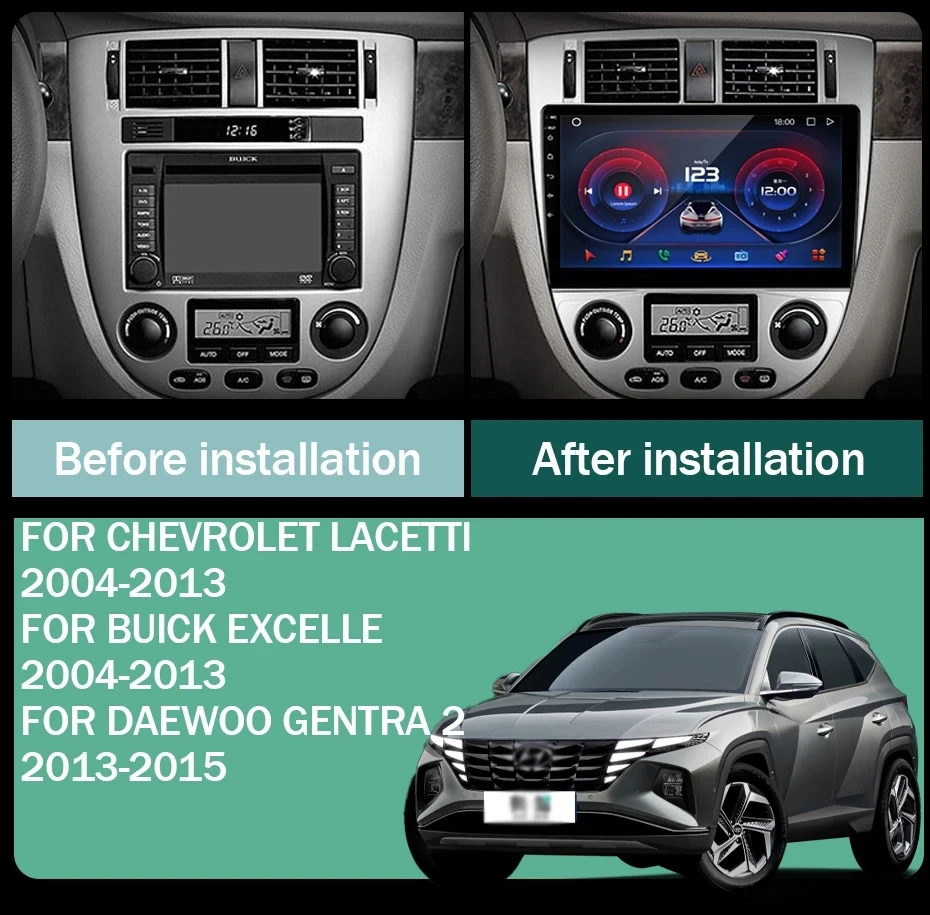 

For Chevrolet Lacetti J200 For Buick Excelle Hrv For Daewoo Gentra 2 Car Radio Navigation GPS Carplay Screen No 2din BT