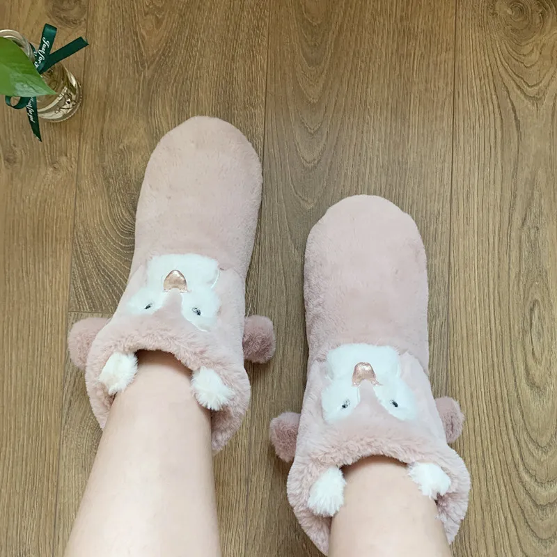 Botas de pinguim 3D antiderrapantes para mulheres, chinelo de casa, sapatos femininos, controle plano, aperto de pelúcia, fofo, macio, interior,