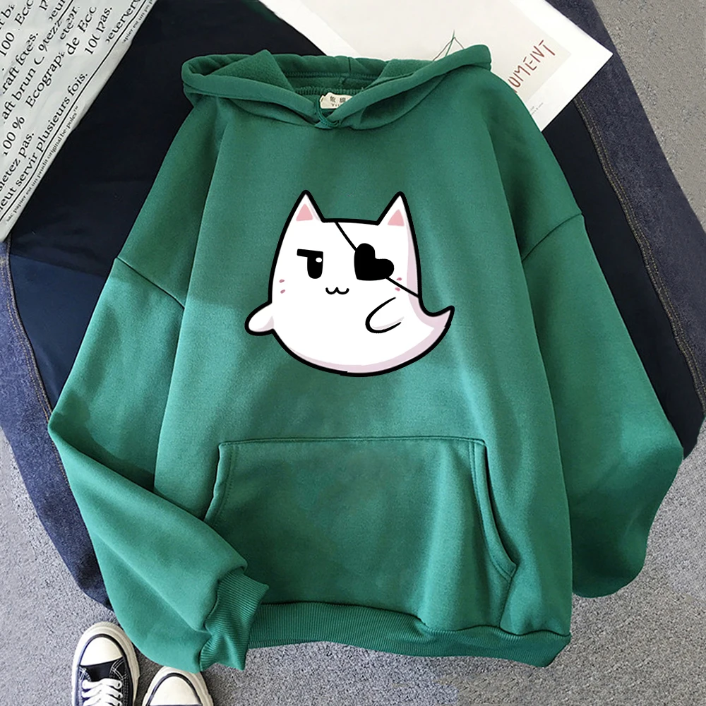 Nyanners-Sudadera gótica de Mascota para mujer, con capucha de ropa de calle Hololive, Tops Punk informales Vintage Moletom Ulzzang, de manga larga