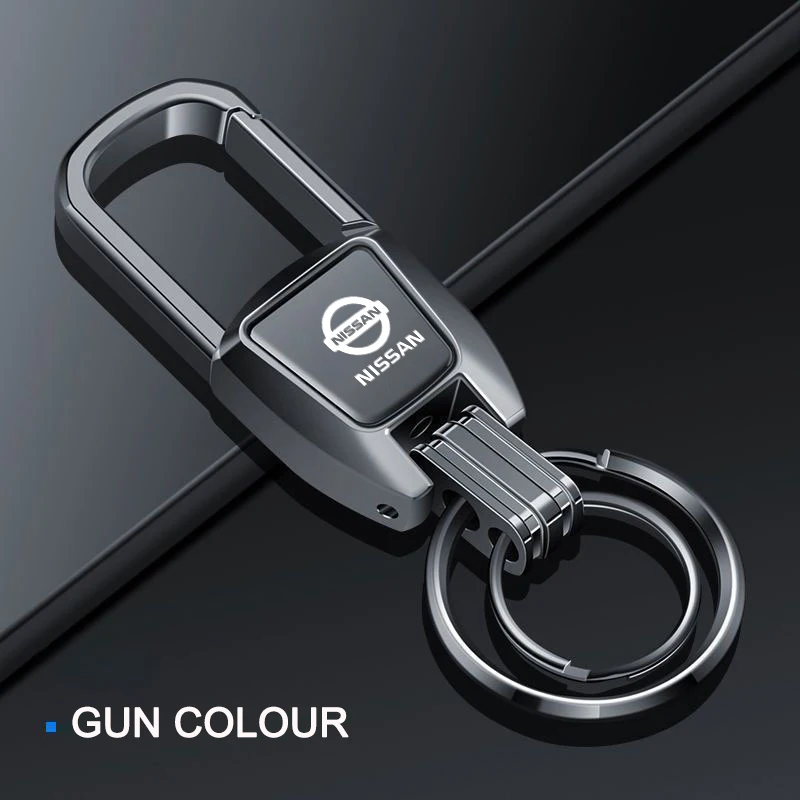 Metal Car Logo Keychain Key Ring Chain Anti-Loss Keyring Pendant For Nissan Juke Qashqai Pulsar Sentra Patrol Nismo Rogue Almera