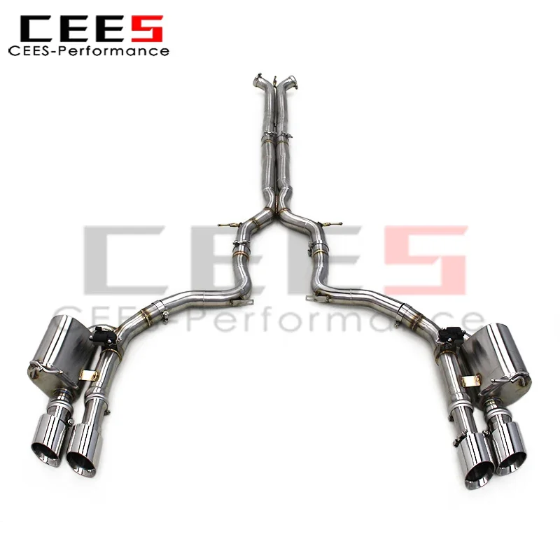 CEES Valvetronic Catback for Porsche Panamera 971 2.9T 2017-2023 SUS304 Catback Muffler Fit Stock Race Sport Exhaust