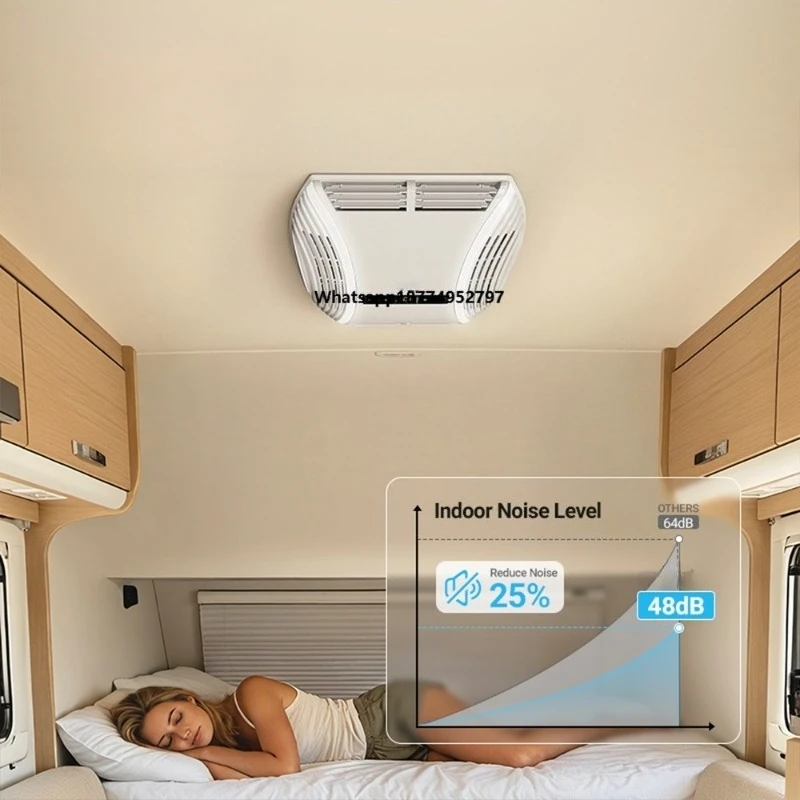 New Advanced DC48V RV Camper Trailer Truck Parking Air Conditioner 550M/H with Inverter Compressor 3000W Cooling R32 Refrigerant