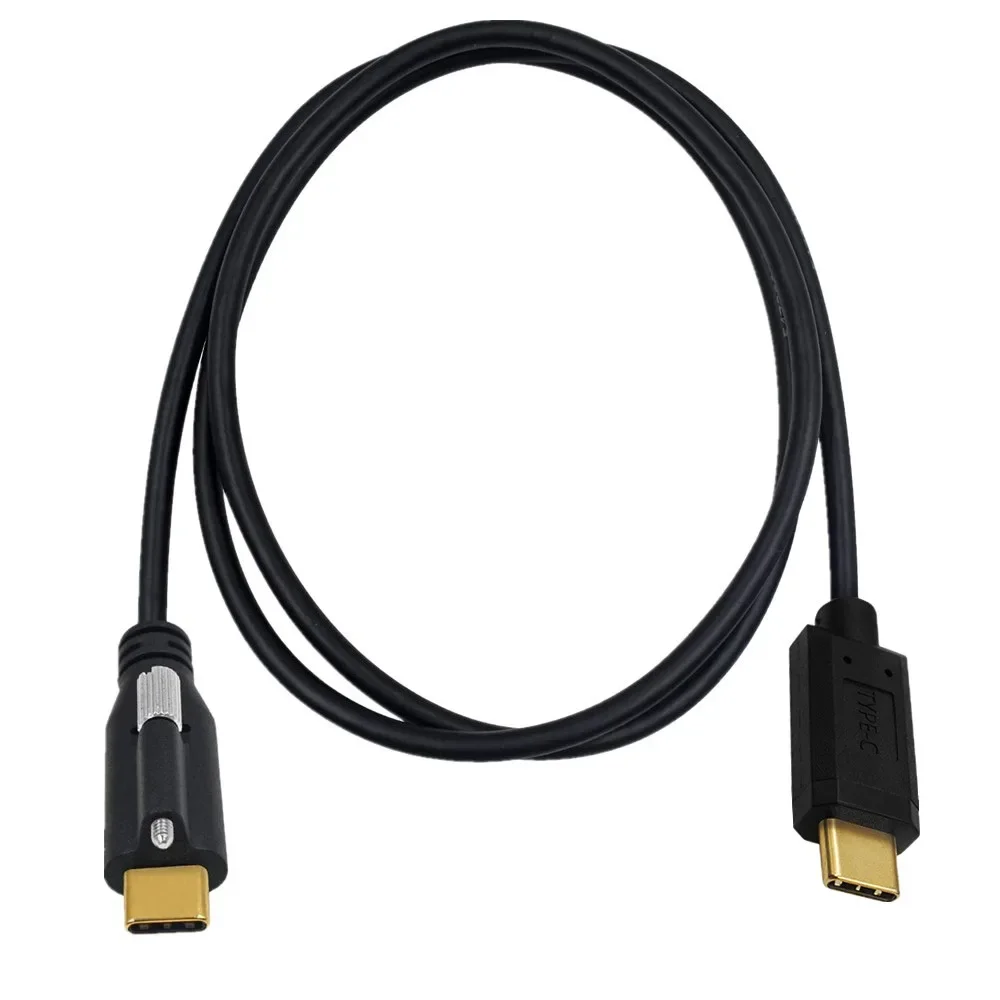 بيانات USB 3.1 Type-C ذكر إلى USB-C ذكر مع كابل لولبي 10Gbps 5A 0.3m 1m 2m