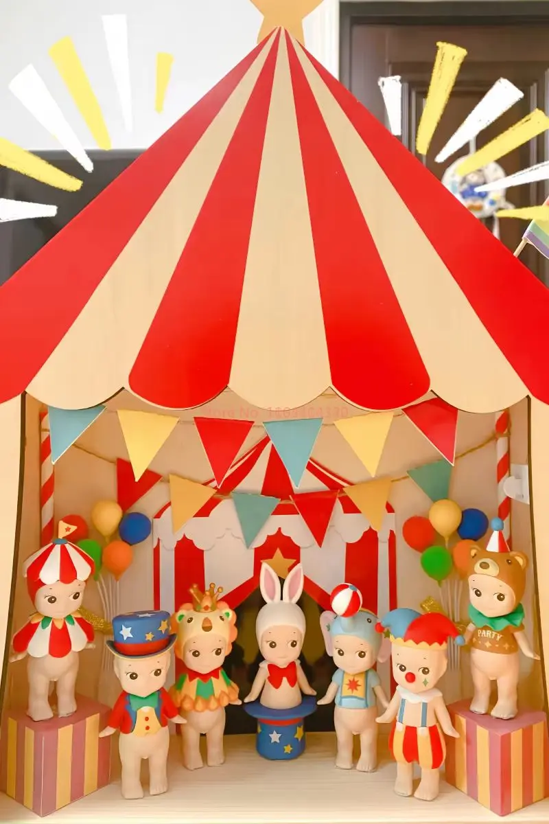 Горячая ограниченная серия, оригинальные слепые коробки Sonny Angel Circus первого поколения, милые высококачественные мини-модели ручной работы, подарки на день рождения