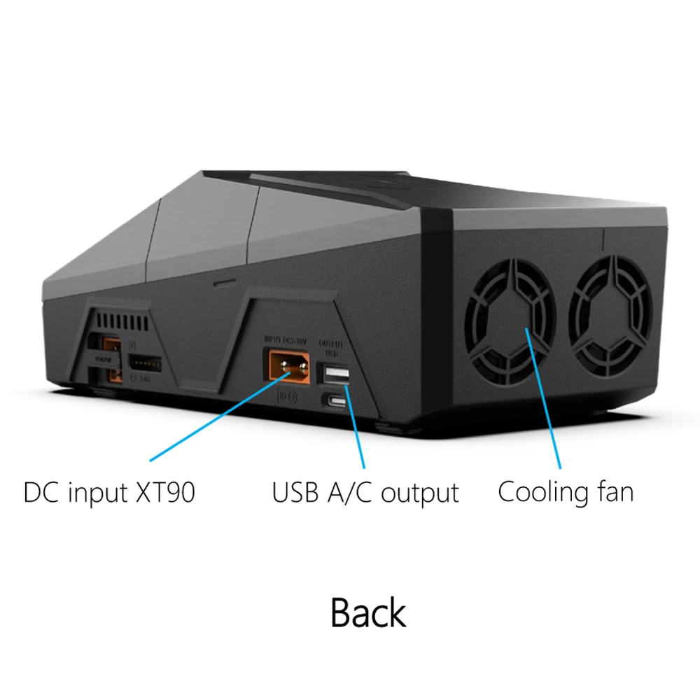 ToolkitRC Q6AC Charger AC 400W / DC 1000W 4CH output Built-in 65W USB Output 15W Wireless Charger for LiPo NiMH PB battery